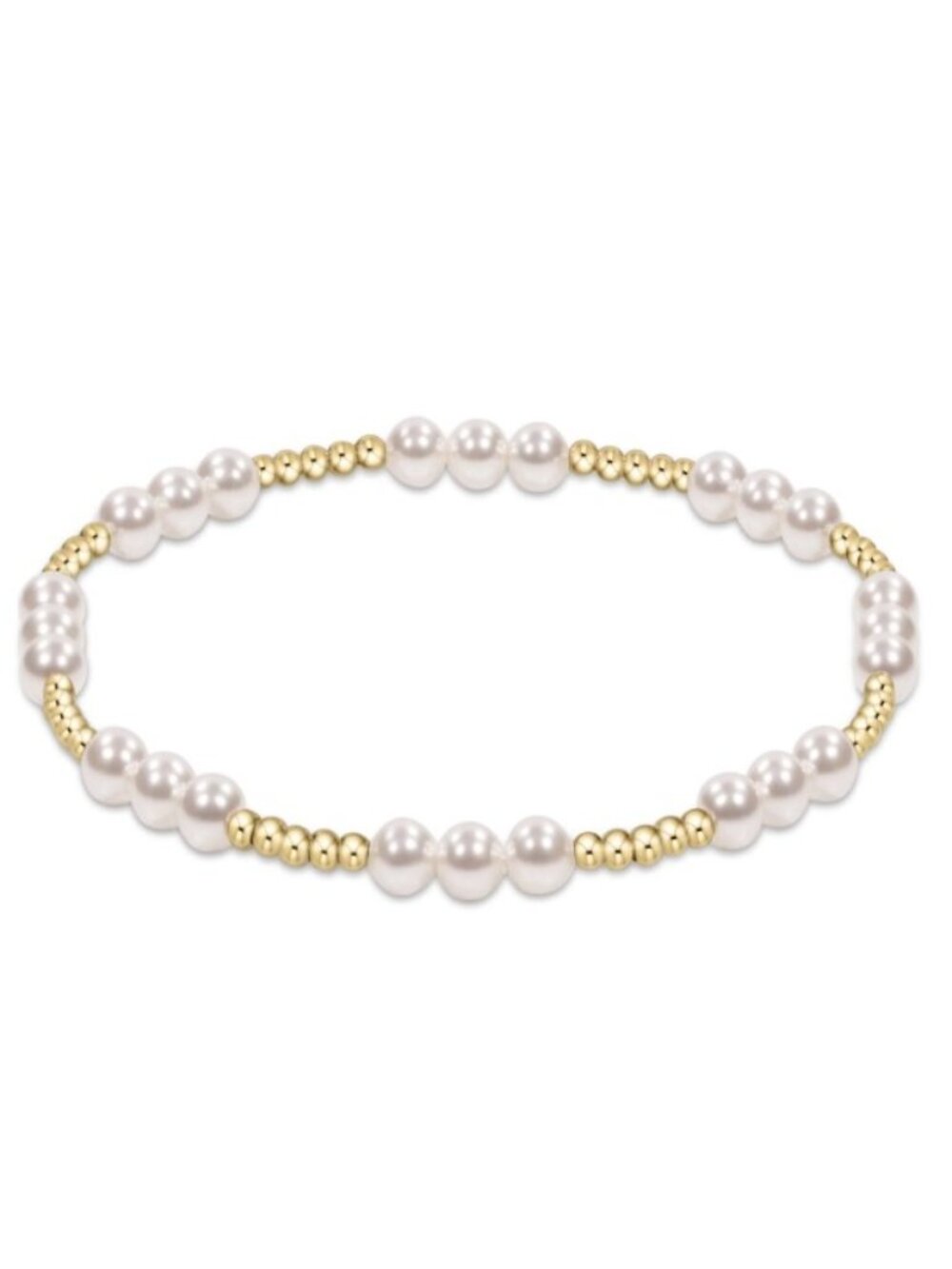 New NWT Enewton Joy Pearl 3mm 14kt Gold-filled Beads Stacked Stretch Bracelet